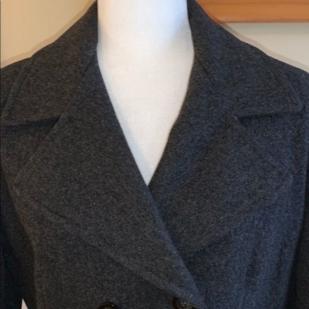 Gray double breasted wool jacket Medium - image 3